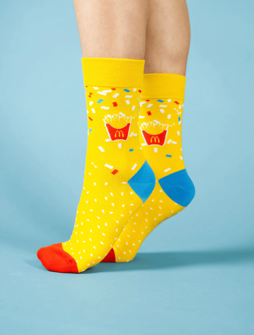 Socken bedrucken Mc Donalds