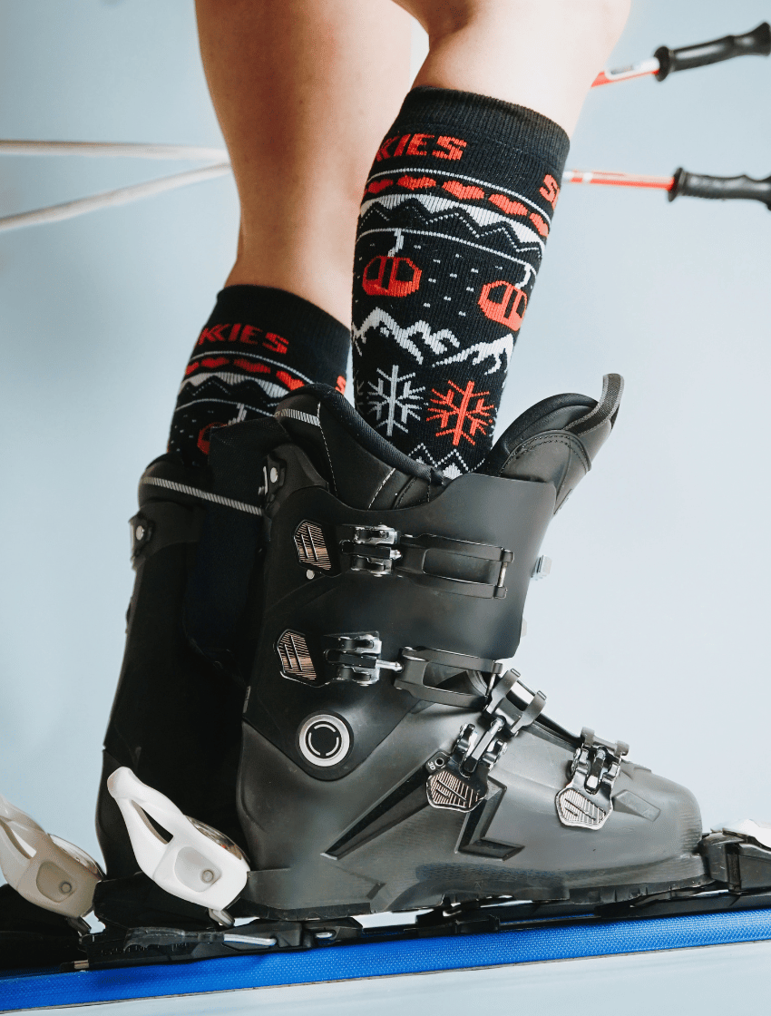 Socken bedrucken Ski